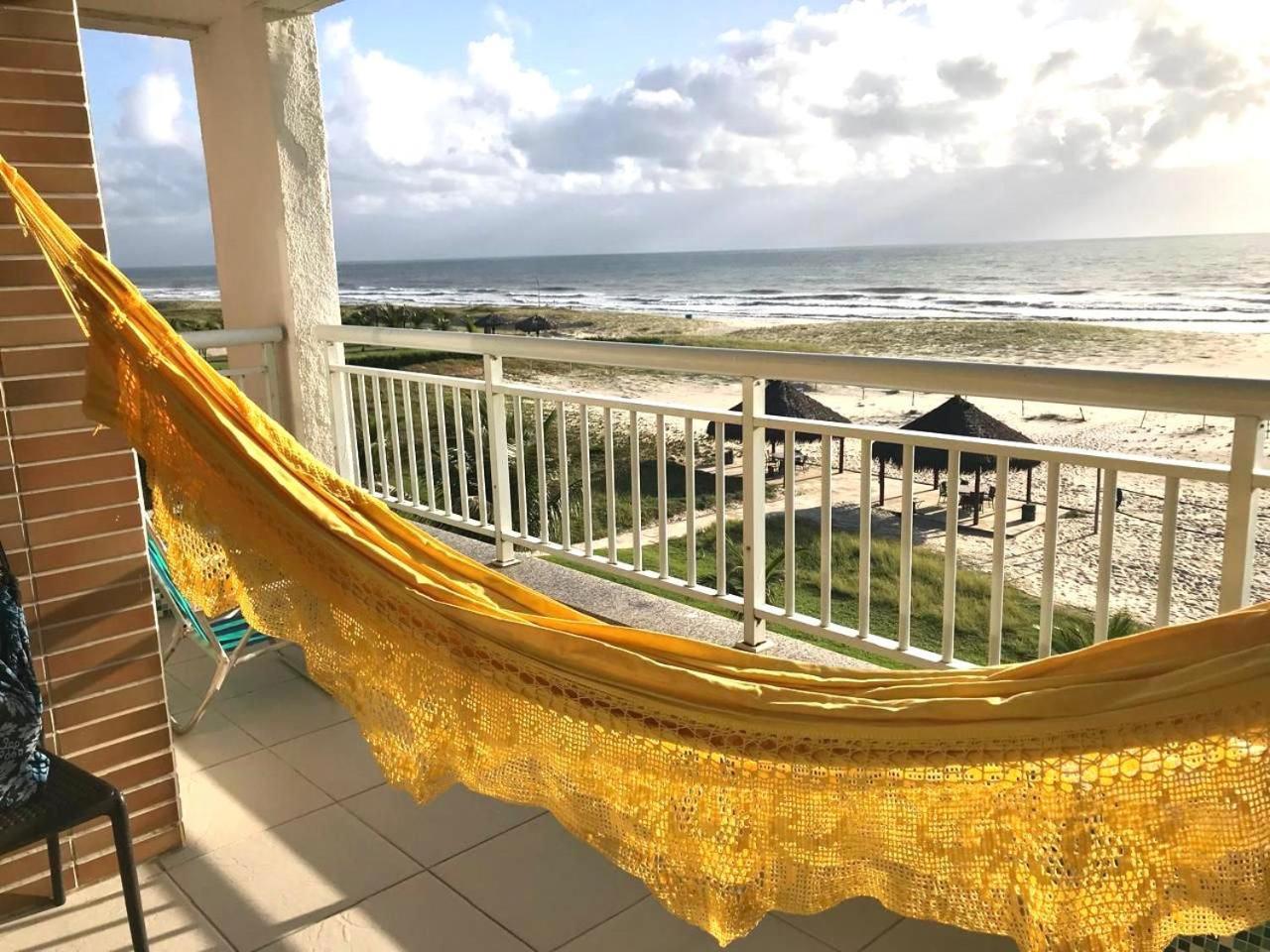 Apartamento Vista Total Do Mar Uma Cobertura A 400M Do Beach Park No Porto Das Dunas Aquiraz Condominio Terramaris Piscina Ampla Parque Infantil Sauna Estacionamento Privado Dış mekan fotoğraf